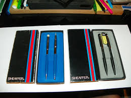 Lot of 2 Vintage Sheaffer Pen & Pencil Sets Blue - Black ...