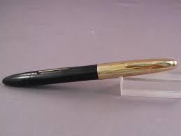 Sheaffer Vintage Black with gold cap fountain pen- medium ...