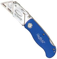 Sheffield 12113 Utility Knife, 2-1/2 in L Blade, Stainless ...