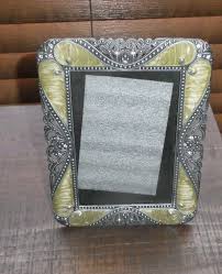 Sheffield Home Picture Frame 4x6 Ivory/Beige Enamel & Silver Tone w/ Rhinestone! | eBay