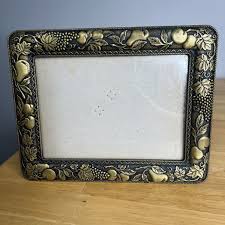 Vtg Brass Embossed Fruit Picture Frame Country Farmhouse Holds 5x7” Photo Art | eBay