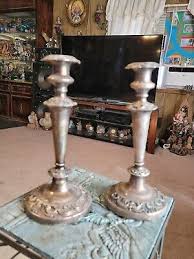 Vintage Silver On Copper Candle Holders 10" | eBay