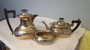 Vintage EPNS Sheffield Plate Tea Set Georgian Style, Teapot ...