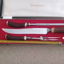 Hudson's Bay Set 3 Knife Fork Meat Carving England Antler ...
