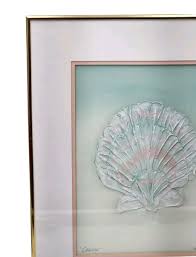 Vintage Vanguard Studios Scallop Signed by Andres Pastels Shell Coastal Art | eBay