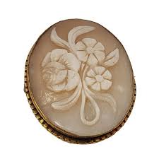 Antique | Jewelry | Antique Unique Floral Carved Cameo Brooch A3568 | Poshmark