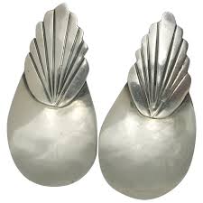 Sterling Silver Native American Feather Earrings. For Sale at Ruby Lane