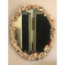 Vintage LG Oval Mirror ~ Grotto Sea Shell Art ~ Coastal ...