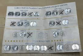 Vintage Original Shell Gas Station Mr President Coins Game ...