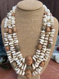 Vintage Boho Triple Strand Japan MOP & Cork Beaded Statement ...