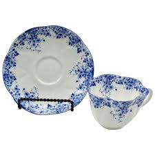 Vintage Shelley Fine Bone China Dainty Blue Cup & Saucer ...