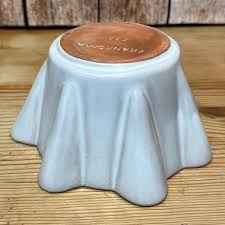 Vintage Frankoma Pottery #F33 7" White Glazed Red Clay Bowl ...