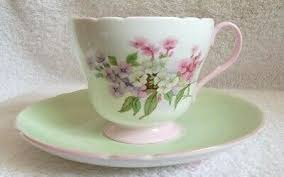 Vintage SHELLEY Fine Bone China Tea Cup & Saucer Floral Mint Green Pink LOVLEY | eBay