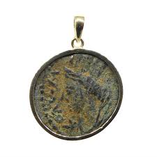 Ancient Mesopotamia Edessa Elagabalus Coin Pendant in 14K ...