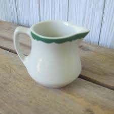 Off White Shenango Individual Creamer Pitcher Syrup Holder, Everglades Pattern, Restaurant Ware, Farmhouse Dinnerware, Myvintagetable - Etsy