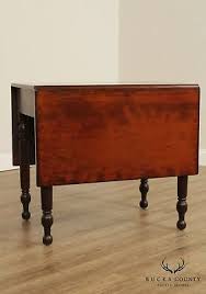 Antique Country Sheraton Cherry One Drawer, Drop Leaf Table ...