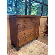 Antique English Chest of Drawers With Turned Knobs, Late ...