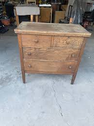 Antique Oak Dresser 4 Drawers with Mirror Pinon Joints ...