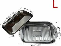 Stainless Steel Roasting Pan Set with Lids - 2-Piece Heavy ...