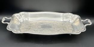 Vintage 1930s Sheridan Silverplated Handled/Footed 12” Serving Tray | eBay