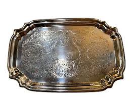 Set of 2 Matching Poole Silver Company EPCA Silver Plates 529 Platters 12" & 9" | eBay