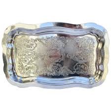 Silver Plate Serving Tray circa 30s'. For Sale at Ruby Lane