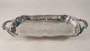 Vintage EALES 1779 Silverplate Footed Bread Serving Tray | eBay