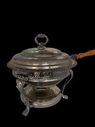 Vintage Silver Plated Footed Buffet 4 Piece Chafing Dish Set ...