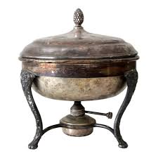 Antique Silver Plate Chafing Dish | Chairish