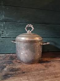 Antique Silver Plate Ice Bucket Vintage Decor Party ...
