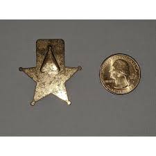 Vintage SHERIFF Toy Police Star Metal Tin Badge Fold Over ...