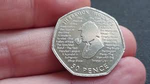 UK 2019 SHERLOCK HOLMES 50P COIN VALUE + REVIEW ...