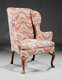 Lot - George III Walnut Wing Chair