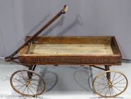 Antique Sherwood Spring Coaster Child's Wood Wagon