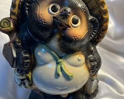 Shigaraki-style Tanuki Figurine – Traditional Japanese ...