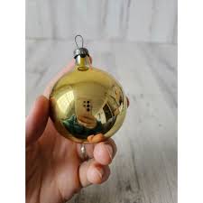 Vintage Gold Indent Glitter Silver Ball Ornament Xmas Tree - Etsy Sweden