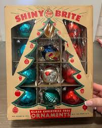 12 Vintage Ornaments, 1950 Shiny Brite Red Ornaments, Poland Indent, Poland Christmas House Ornament, 2 1/2" Shiny Brite Ornament, in Box - Etsy
