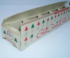 VINTAGE SHINY BRITE GLASS CHRISTMAS TREE ORNAMENT STORAGE ...