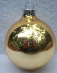 VINTAGE GLOSSY GOLD MERCURY GLASS CHRISTMAS ORNAMENT | eBay