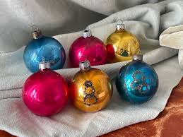 Vintage Shiny Brite US of A Caps Prewar Glass Ornaments Set ...