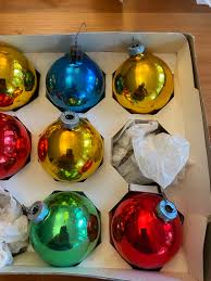 Vintage Glass Christmas Ornaments - Multi-colored Balls ...
