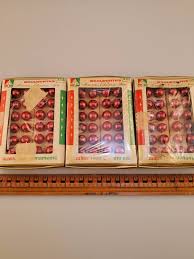 1 Package of 24 1/2" Dia Tiny Feather Tree Red Mercury Glass ...