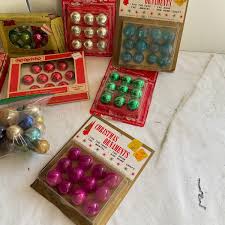 G1177 Lot of Small Glass Christmas Ball Ornaments ...