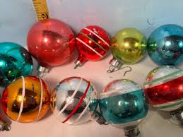 Huge Vintage 1950's Christmas Colored Glass Ornament Lot | eBay