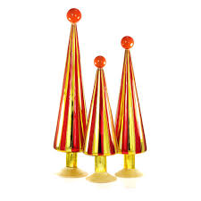 Carnival Trees - Orange Set of 3