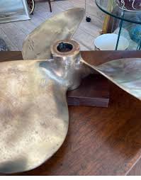 Vintage Solid Brass Propeller Paper Weight / Desk Accessory For Sale at 1stDibs | paper propeller