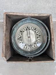 Early 1900s Brass Ship Compass Antique Gimballed Baker ...