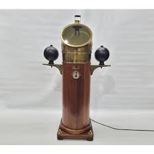 Teak and Brass Ships Binnacle by Kelvin White of New York ...