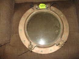 NAUTICAL DECOR, LARGE, BRASS PORTHOLE MIRROR | eBay