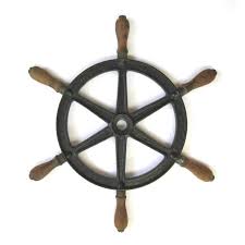 Circa 1940s Boat Steering Wheel | Chairish